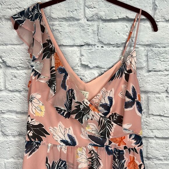 A NEW DAY WOMEN FAUX WRAP DRESS PINK WITH FLORAL PRINT Size Medium - Picture 2 of 7